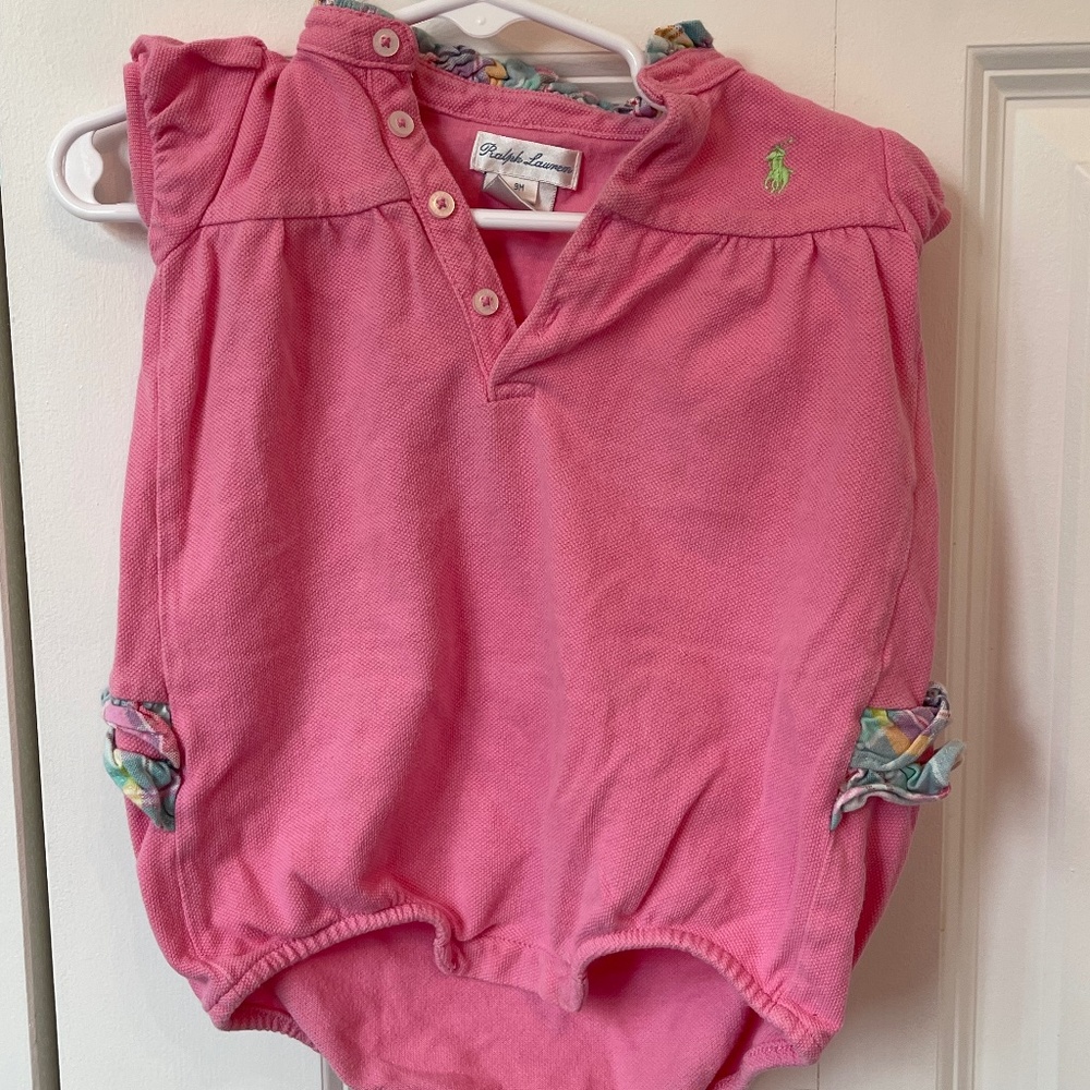 Ralph Lauren Girls Pink One-Piece 9M